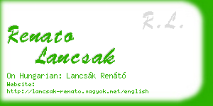 renato lancsak business card